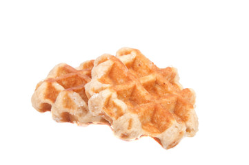 belgium waffle isolated on the white background