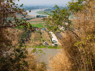Fototapeta premium river view from mountain