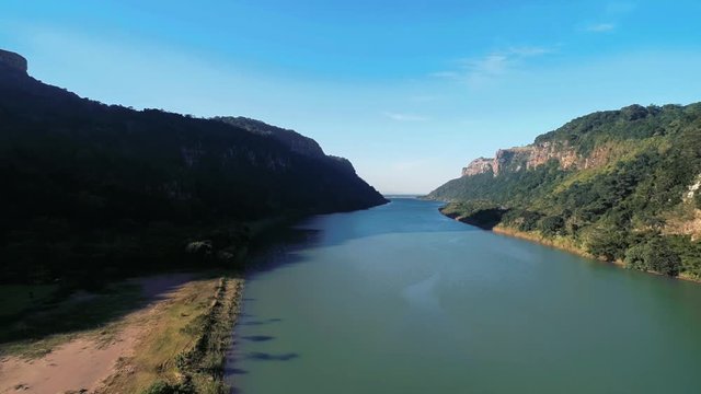 Drone skyview of Port Saint John's, South Africa.