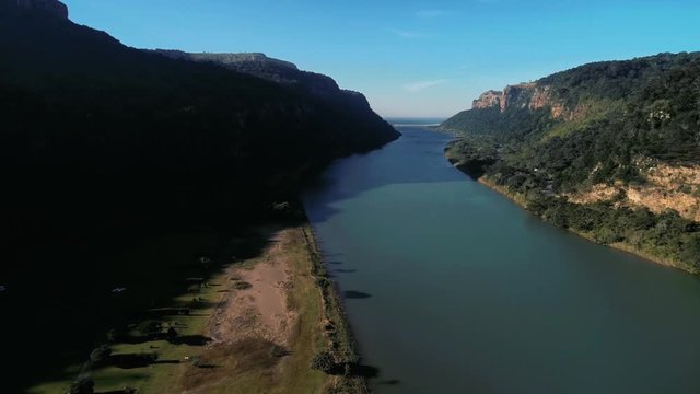 Drone skyview of Port Saint John's, South Africa.