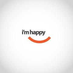 I'm Happy Vector Template Design Illustration