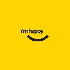 I'm Happy Vector Template Design Illustration