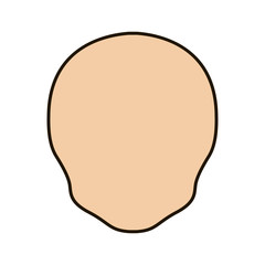 face of a different shape icon with a black stroke vector