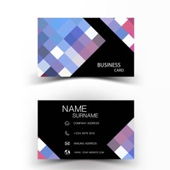Obraz na płótnie Canvas Modern colorful business card. Inspiration from pixel. Vector illustration EPS10.