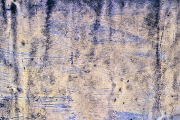 Eroded metal òåêñòóðå. Rusty Colored Metal with cracked paint, grunge dark blue, white, grey background