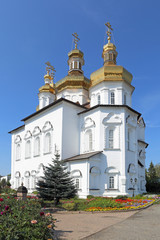 Fototapeta na wymiar The Church on the territory of Holy Trinity monastery in Tyumen