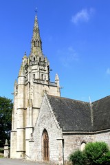 Obraz premium Saint Nicodemus chapel in the village of Pluméliau, Morbihan, France 
