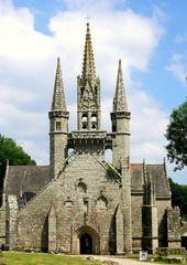 Fototapeta na wymiar Saint-Fiacre chapel near the village Le Faouët, Morbihan, France