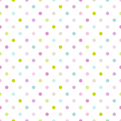 Seamless Pattern Big Dots Pastel