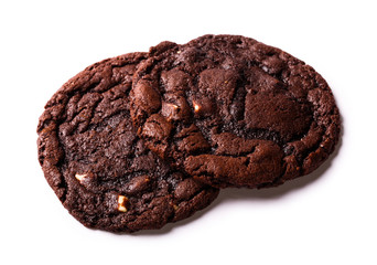 Chocolate Chip Cookie isolated on white background.