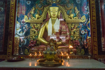 Fototapeta premium Decorations in Buddhist temple, Nepal.