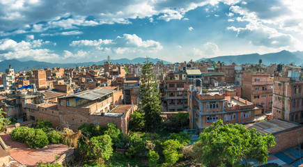 Fototapeta na wymiar Panorama of Kathmandu, Nepal.