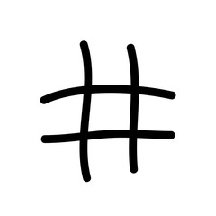 doodle hashtag symbols