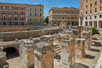 Fototapeta na wymiar LECCE, Roman amphitheater