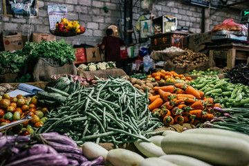beautiful vegetable market in india