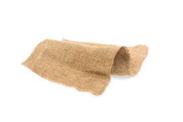 cloth burlap isolated on white background