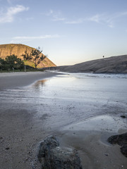 Itacoatiara beach, downview, international surfer beach, where nature, sea and mountains are permanent attraction in Niterói, Rio de Janeiro.