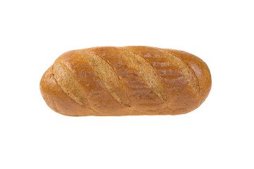 bread from higher grades of wheat, a loaf isolated on a white background