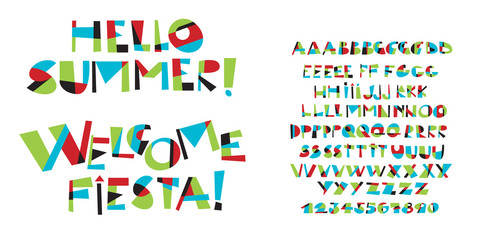 Colorful childish font letter set © galyna_p