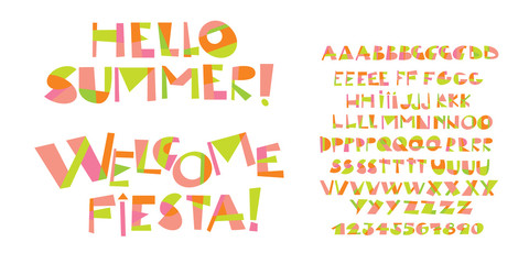 Colorful childish font letter set © galyna_p