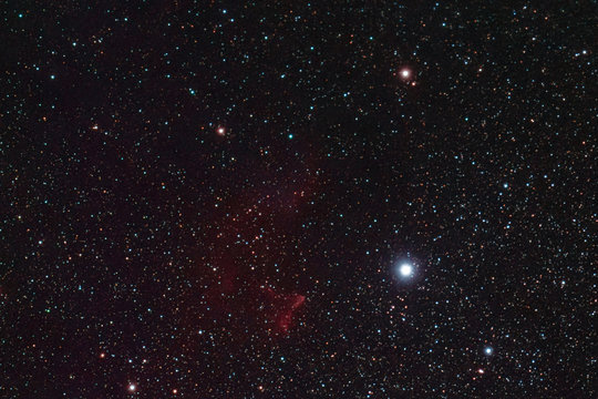 The Y Cas Nebula in the constellation Cassiopeia as seen from Stockach in Germany.