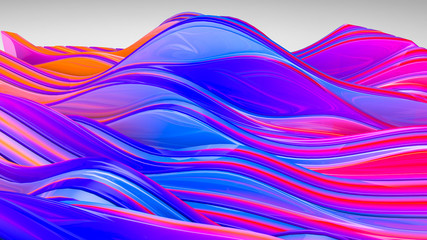 glass multicolored background. abstract illustration. 3d RENDERING