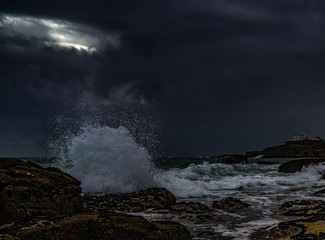 Sturm an der Atlantikküste vor Le Courégant