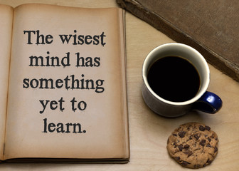 The wisest mind has something yet to learn.
