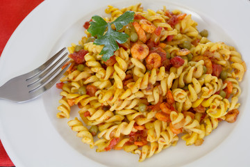 pâtes aux crevettes