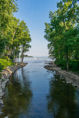Salmon River leading out into Lake Champlain