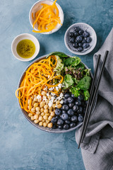 Buddha bowl salad with fresh vegetables