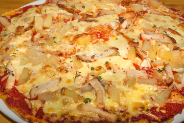 Very tasty fresh pizza from the pizzeria. Various fillings