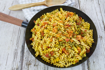 pâtes aux crevettes
