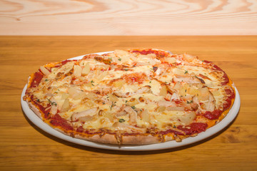 Very tasty fresh pizza from the pizzeria. Various fillings