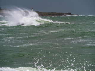 Sturm an der Atlantikküste vor Le Courégant