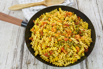 pâtes aux crevettes