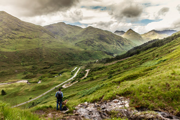 Fototapeta na wymiar Highlands Landscape in Kyle Glenshiel Scotland Nature Travel