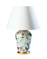 Table lamp isolated on white background. Clipping path.