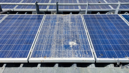 Cracked solar modules
