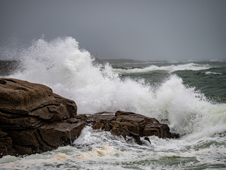 Sturm an der Atlantikküste vor Le Courégant