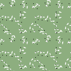UFO military camouflage seamless pattern in green black and white colors