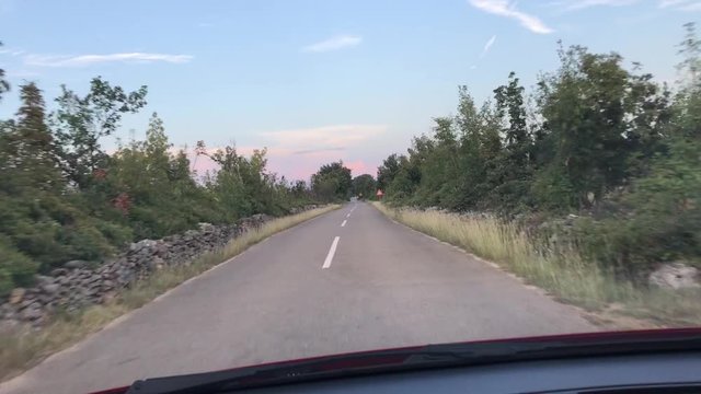 Driving through Dalmatian Zagora, on the road to Drnis
