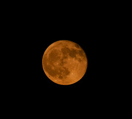 Orange moon over New Mexico