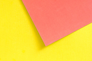 Red and yellow paper. Geometric shapes. Abstract background