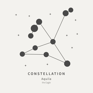 Aquila Constellation Stock Illustration  Download Image Now  Constellation  Eagle  Bird Astrology Sign  iStock