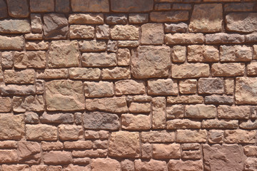 Stone wall from Navajo trading post