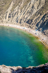 Jebha island and waves and rocks