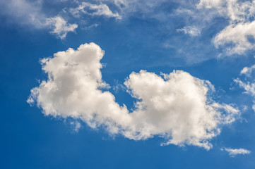 Naklejka na ściany i meble Overview of a beautiful blue sky covered with clouds