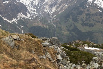 Fototapeta na wymiar Grossglockner High Alpine Road (Grossglockner Hochalpenstrasse) mountain landscape, Austria