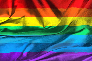 rainbow colored LGBT flag